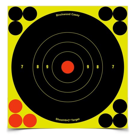 Ampumataulu Shoot N C Bullseye 6\"/15cm 12kpl pakkaus